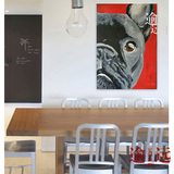 逾远现代抽象涂鸦艺术狗重彩油画公司大幅尺寸无框画办公室装饰画