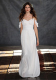 希腊女神新娘结婚敬酒宴会演出主持人雪纺修身V领长款晚礼服长裙