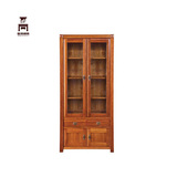 塞纳枫情海棠木实木书柜实木两门书橱展示柜角柜储物柜现代中式书