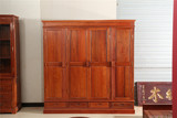 明式古典红木四门大衣柜花梨木家具顶箱柜组合中式卧室储藏柜
