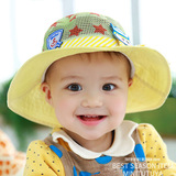 韩版海军男女儿童网帽春夏遮阳帽6-12个月婴儿帽1-2岁透气太阳帽