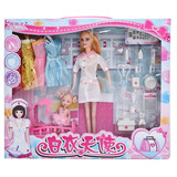 新款白衣天使芭比娃娃套装 医生配件过家家儿童女孩玩具生日礼物