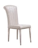 餐椅 现代简约椅子不锈钢铁艺宜家成人皮艺靠背白色吃饭餐厅简易
