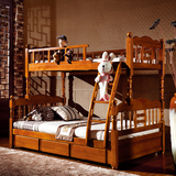 楠木儿童床 中式实木上下双层子母床 现代卧室男女孩双人床组合