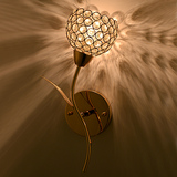 床头灯壁灯床头卧室客厅楼梯过道现代简约创意欧式水晶金色调光灯