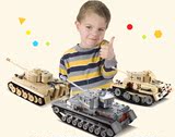 开智拼装积木世纪军事德国坦克虎式坦克战车拼插模型儿童玩具礼物