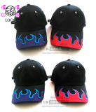 韩国ulzzang ikon BI跑男同款火焰棒球帽子定做鸭舌帽平沿帽定制