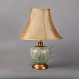 美式复古创意新款台灯欧式田园陶瓷彩绘书房客厅装饰灯具床头灯