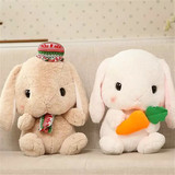 可爱垂耳兔毛绒玩具兔宝宝公仔小白兔子玩偶抱枕女生生日礼物