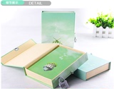 韩国清新带锁日记本创意彩页加厚盒装密码笔记本学生欧式记事本