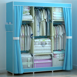 宜家新款简易布衣柜 男孩女孩婴儿宝宝卧室布艺衣橱组装柜子JSB5