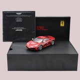 ENTERBAY1:43合金法拉利14号F430玩具汽车模型红色条纹拼装版礼物