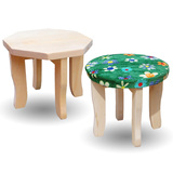时尚简约八角实木小凳子 便携圆凳矮凳换鞋凳创意折叠板凳
