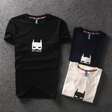 卡通超级英雄蝙蝠侠T恤男 青少年学生圆领纯棉体恤衫夏季潮男短袖