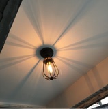 设计师的灯欧式客厅创意阳台灯具复古美式乡卧室工业柚子吸顶灯
