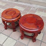 中式红木小圆凳子缅甸花梨木小矮凳大果紫檀实木换鞋凳木质儿童凳