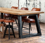 设计师创意餐桌北欧宜家餐桌实木长桌咖啡厅家具工业风办公会议桌