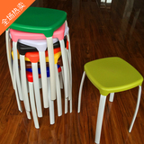 特价包邮宜家餐椅塑料方凳餐桌凳换鞋凳时尚创意防滑凳培训凳子