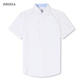 韩国直发ZIOZIA 男短袖纯色修身夏衬衫专柜正品代购ABU2WD1202WH