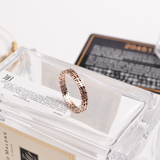 欧娜韩版新款时尚复古风指环男女情侣镀18k金钛钢食指戒指配饰品