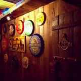 美式复古啤酒盖装饰品创意酒吧立体软装咖啡厅墙面铁皮画壁饰挂件