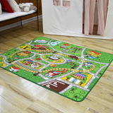 儿童地毯儿童房地毯虚拟城市马路图小孩玩具车地毯汽车毯包邮