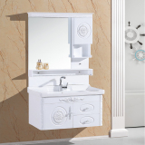 特价现代浴室柜PVC板小户型洗脸面盆洗漱台洗手池吊镜组合卫浴柜