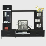 特价电视组合柜子现代简约黑橡木客厅卧室视听柜地柜展示柜储物柜