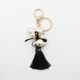 韩国大流苏钥匙圈 时尚珍珠汽车挂件 创意礼品钥匙链挂饰女钥匙环