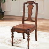 吉米欧美式实木餐椅 原木家用椅子 现代简约休闲椅子复古餐椅整装