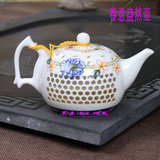 玲珑镂空茶壶陶瓷青花瓷茶壶玲珑镂空泡茶器红茶普洱茶壶功夫茶具