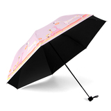 卡通小鹿铅笔伞超强防晒女折叠遮阳伞 学生便携超轻小清新晴雨伞