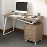 电脑桌带柜单人办公桌简约现代简易书桌台式家用桌子抽屉写字台