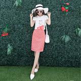 2016夏季新款韩版女装修身显瘦T恤套装连衣裙两件套包臀半身裙潮
