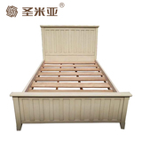 新款美式家具儿童床 1.2米 1.35米欧式简约实木储物床男孩公主床
