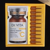韩国正品Dr.VITA维他命VC精华液10瓶美白抗皱淡斑面膜10片套装