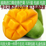 进口大芒果新鲜水果包邮热带香甜金煌芒水果5斤礼盒装越南青芒果