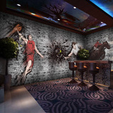 定制大型涂鸦3D壁画复古砖墙砖纹壁纸怀旧餐厅咖啡店背景定制壁画