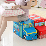 儿童卡通汽车收纳凳玩具收纳箱环保可折叠整理盒储物椅换鞋凳包邮