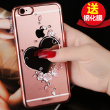 新款iphone6Splus手机壳创意奢华苹果6 4.7水钻镜面外壳6s潮女