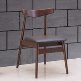 北欧实木韩式餐椅 高档主题餐厅咖啡厅甜品店椅子 简约现代餐桌椅