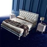 美式实木床现代简约公主婚床地中海双人床1.5和1.8米床欧式雕花床