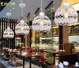 简约现代餐厅咖啡厅网咖客厅卡座吧台火锅店工业风理发厅过道吊灯