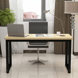 定制包邮实木电脑桌 简约松木钢木书桌家用台式学习桌写字桌餐桌