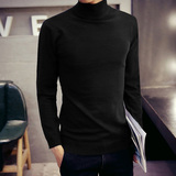 2015冬季加厚中年男士高领毛衣男打底衫男款针织衫青少年韩版修身