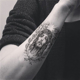 GT潮品纹身 逼真纹身贴防水男 花臂基督教耶稣持久刺青 WT-70耶稣