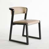 北欧餐椅实木椅子宜家咖啡椅水曲柳凳子酒店样板间餐厅椅