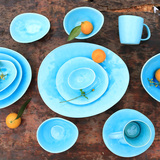 China态创意陶瓷餐具单人北欧碗盘西式简约裂纹碗碟套装特价包邮