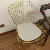 无扶手铁艺餐椅Bertoia Wire Chair铁丝椅 网格金属风格loft椅子