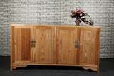 老榆木家具实木餐边柜厨房储物碗柜简约现代4门玄关柜收纳茶水柜